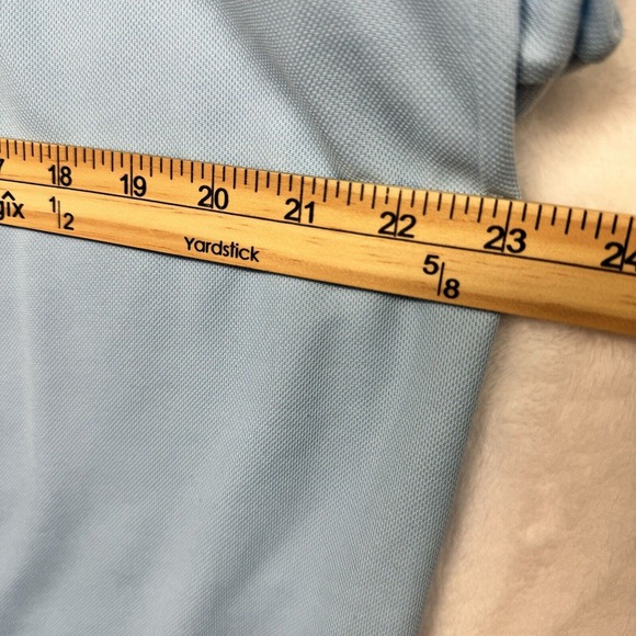 Real Essentials Sky Blue Polo Shirt Short Sleeve Mens Size Large - Picture 3 of 6